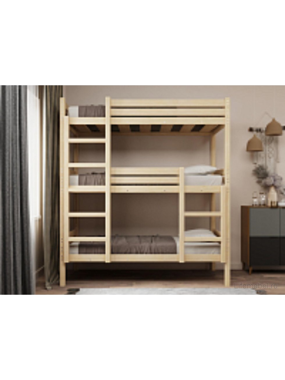 Трехъярусная кровать Офелия 80х160