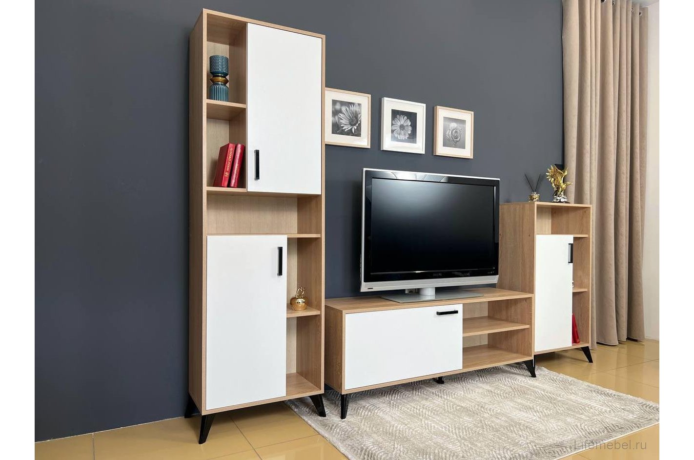 Готовая гостиная Алди дуб сонома / белый