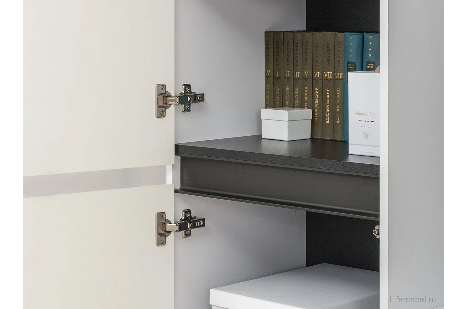 Модульная гостиная Сейдиль белый премиум / черный / белый глянец комплектация 2