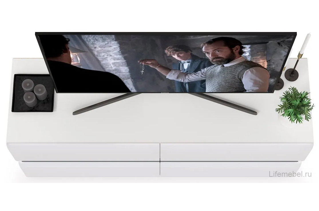 Модульная гостиная Сейдиль белый премиум / черный / белый глянец комплектация 3