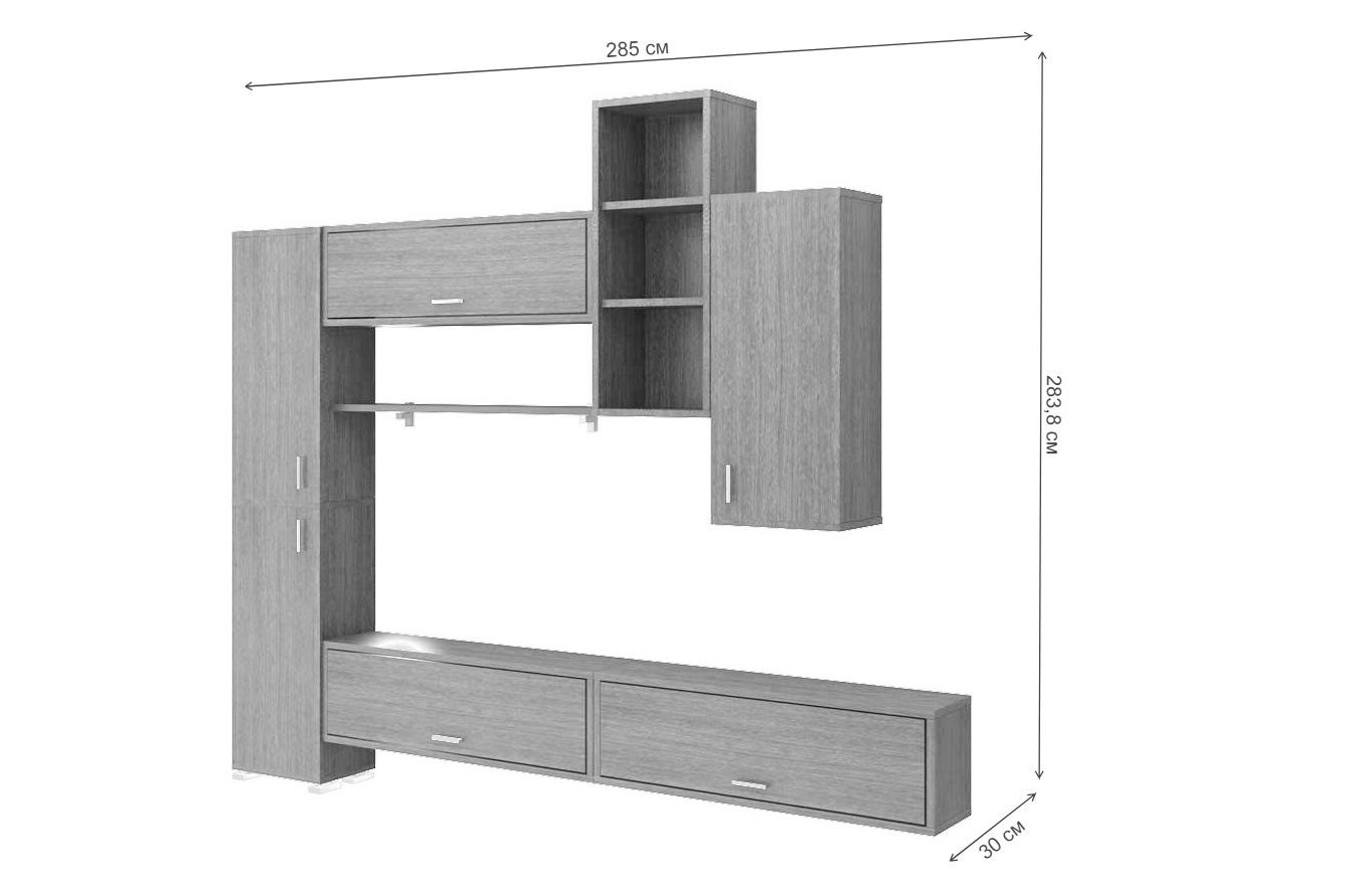Стенка Лофт 1 В Домино венге