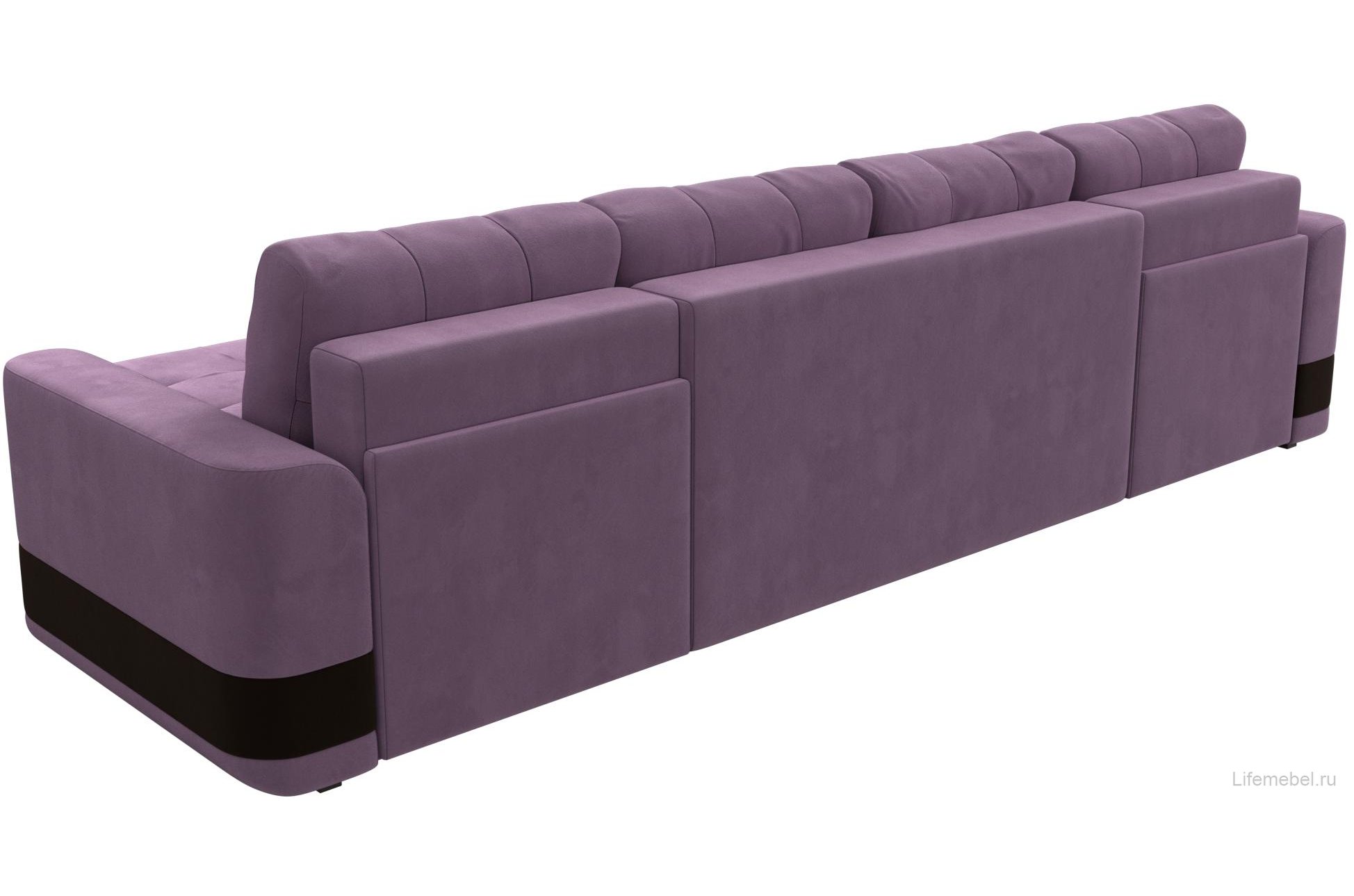 Диван Честер сиреневый / коричневый микровельвет