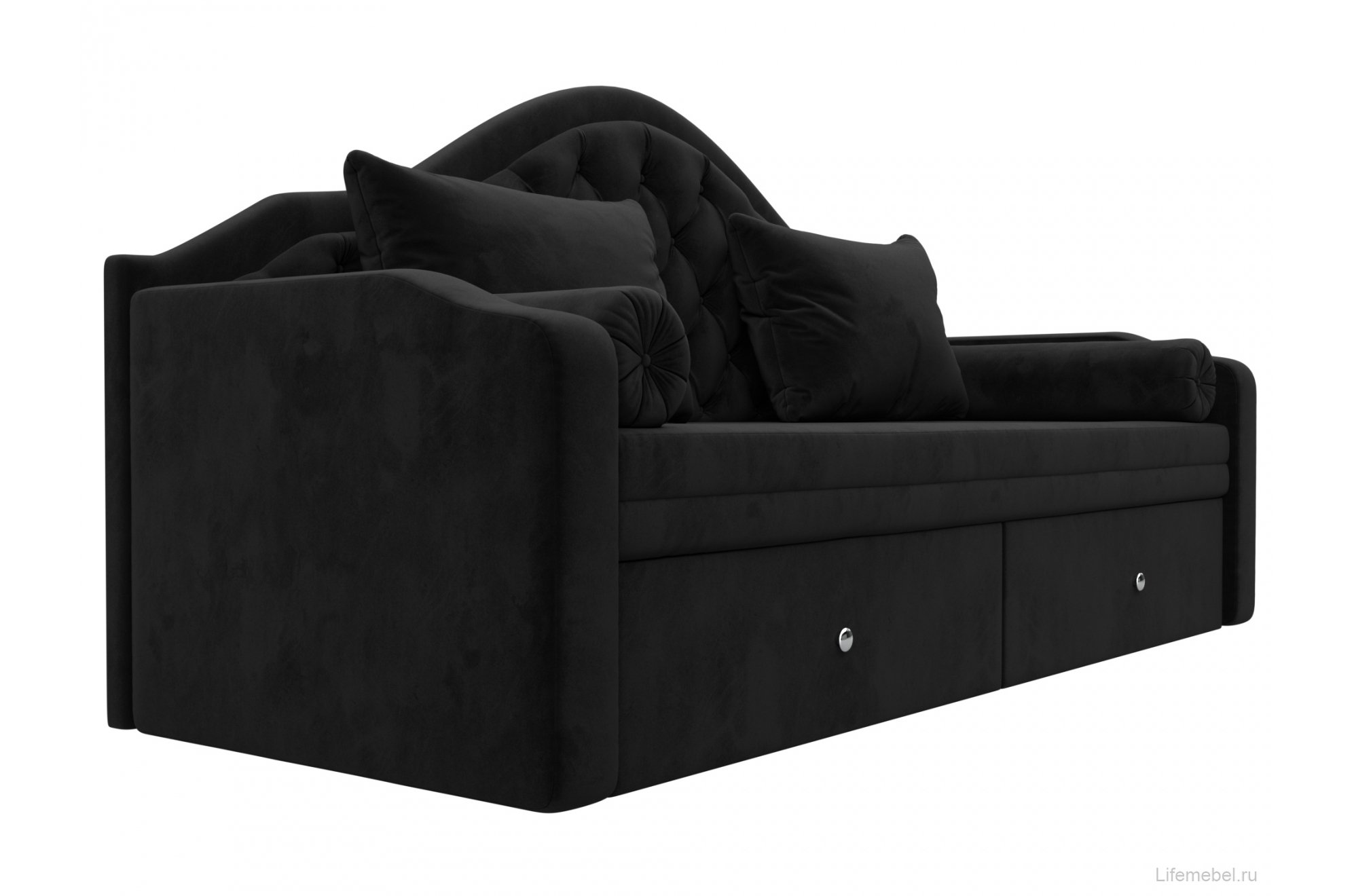 Диван детский Сойер велюр MR черный