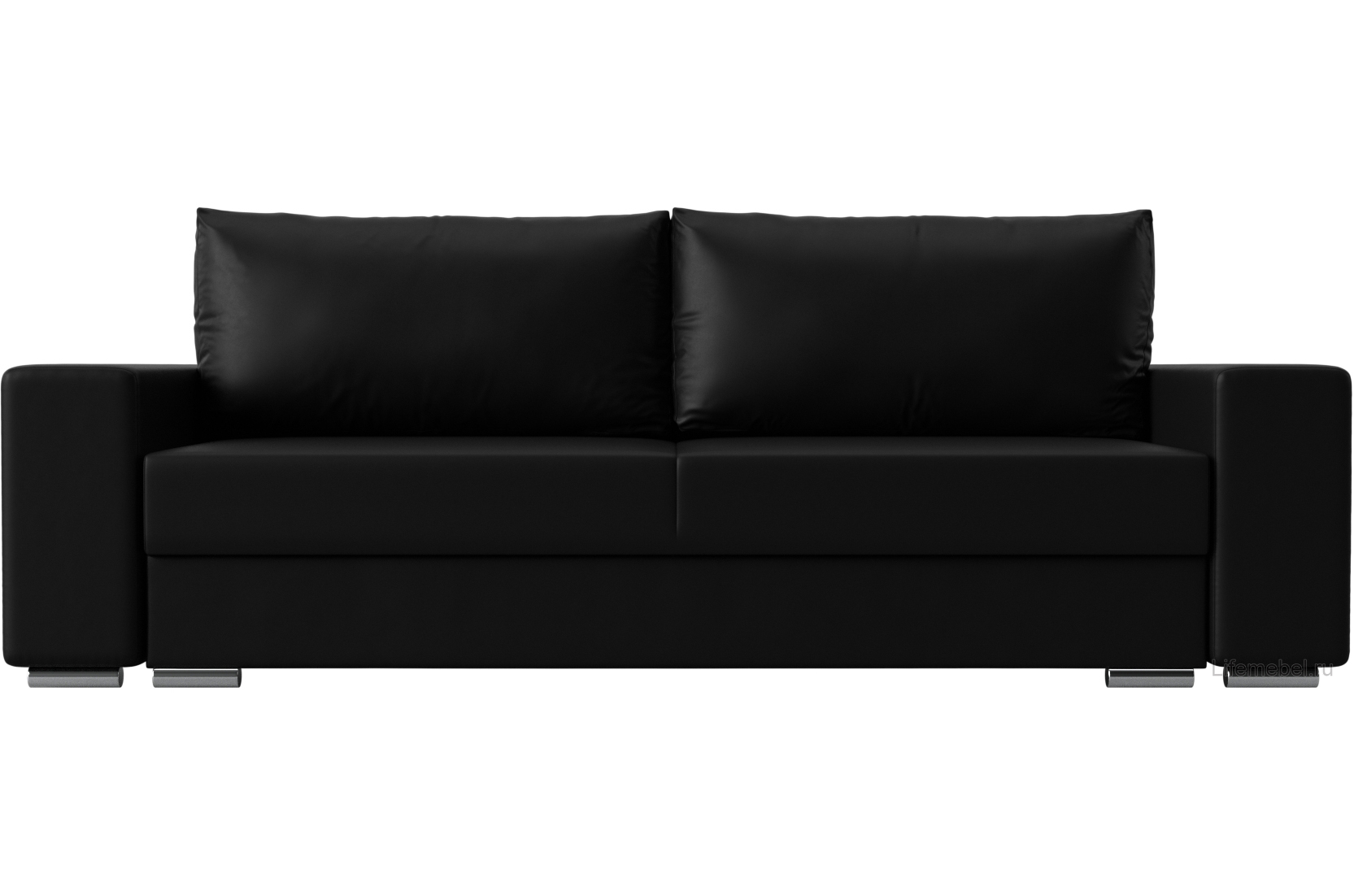 Диван Дрезден черная экокожа
