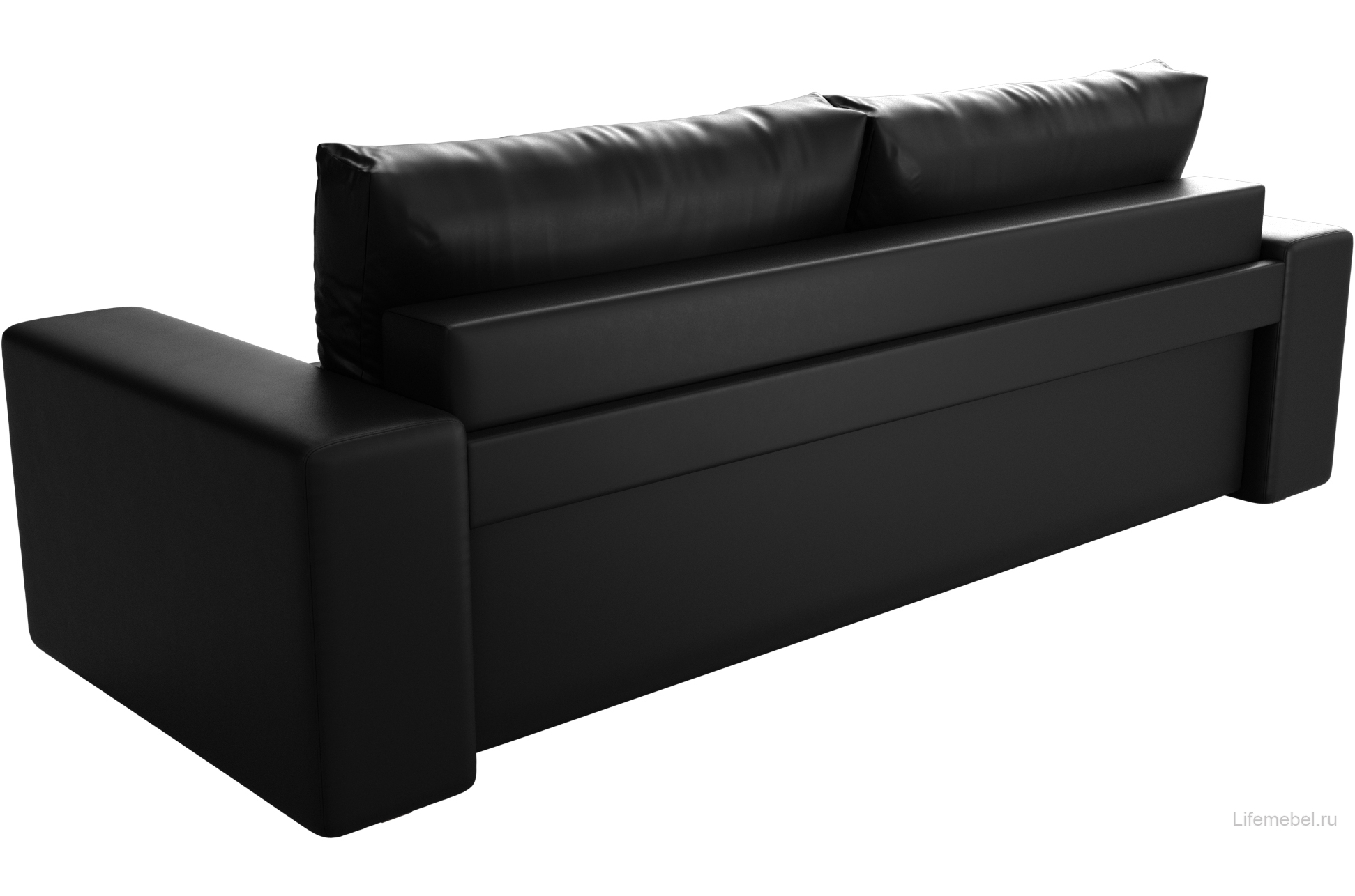 Диван Дрезден черная экокожа