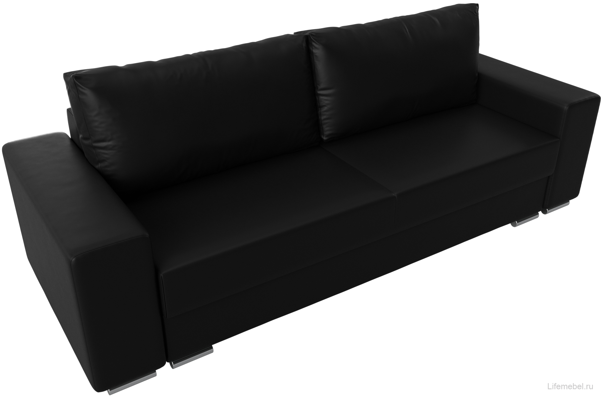 Диван Дрезден черная экокожа