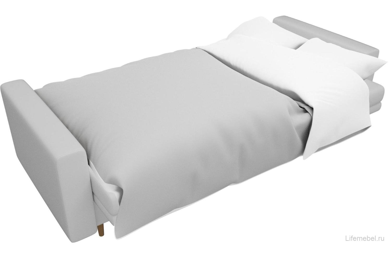 Диван прямой книжка Белфаст эко кожа белый