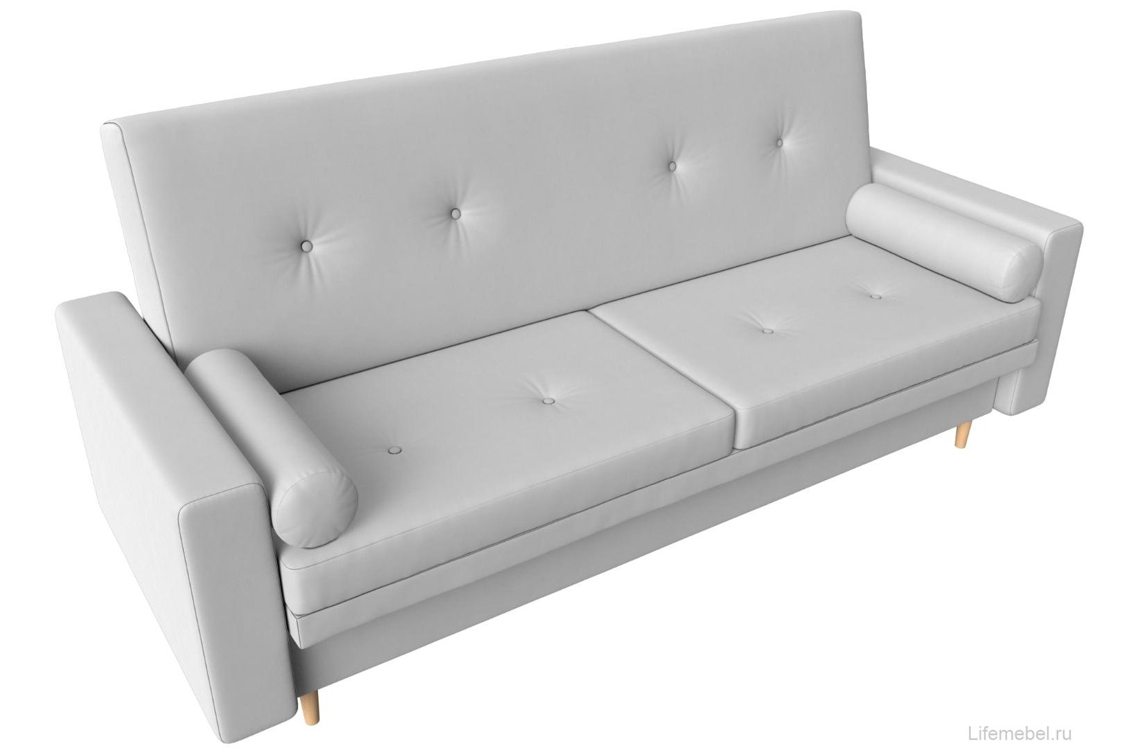 Диван прямой книжка Белфаст эко кожа белый