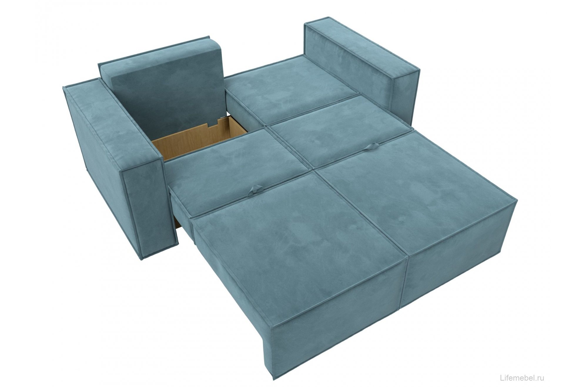 Диван Куба мини велюр бирюзовый