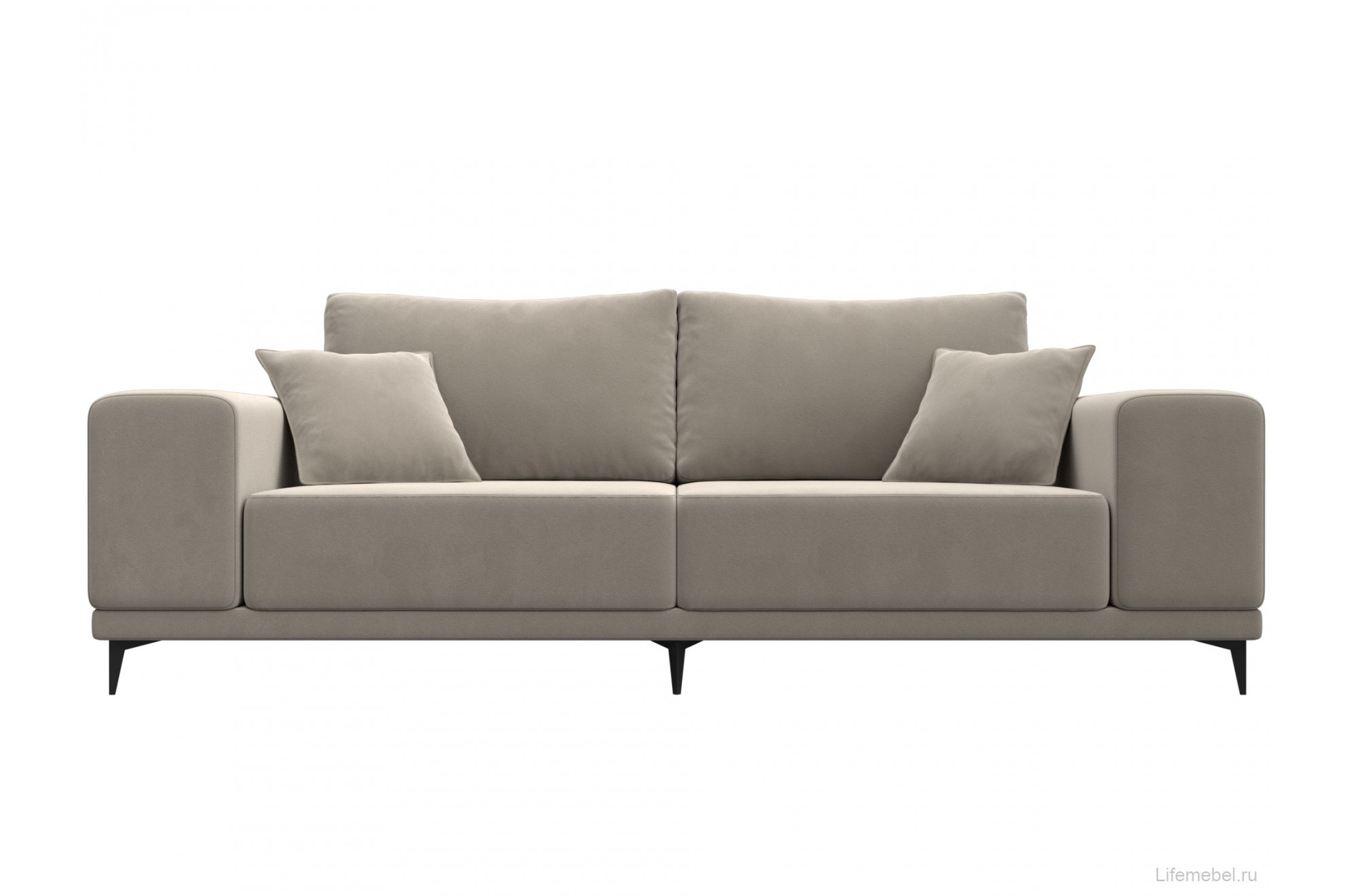 Диван Льюес микровельвет бежевый