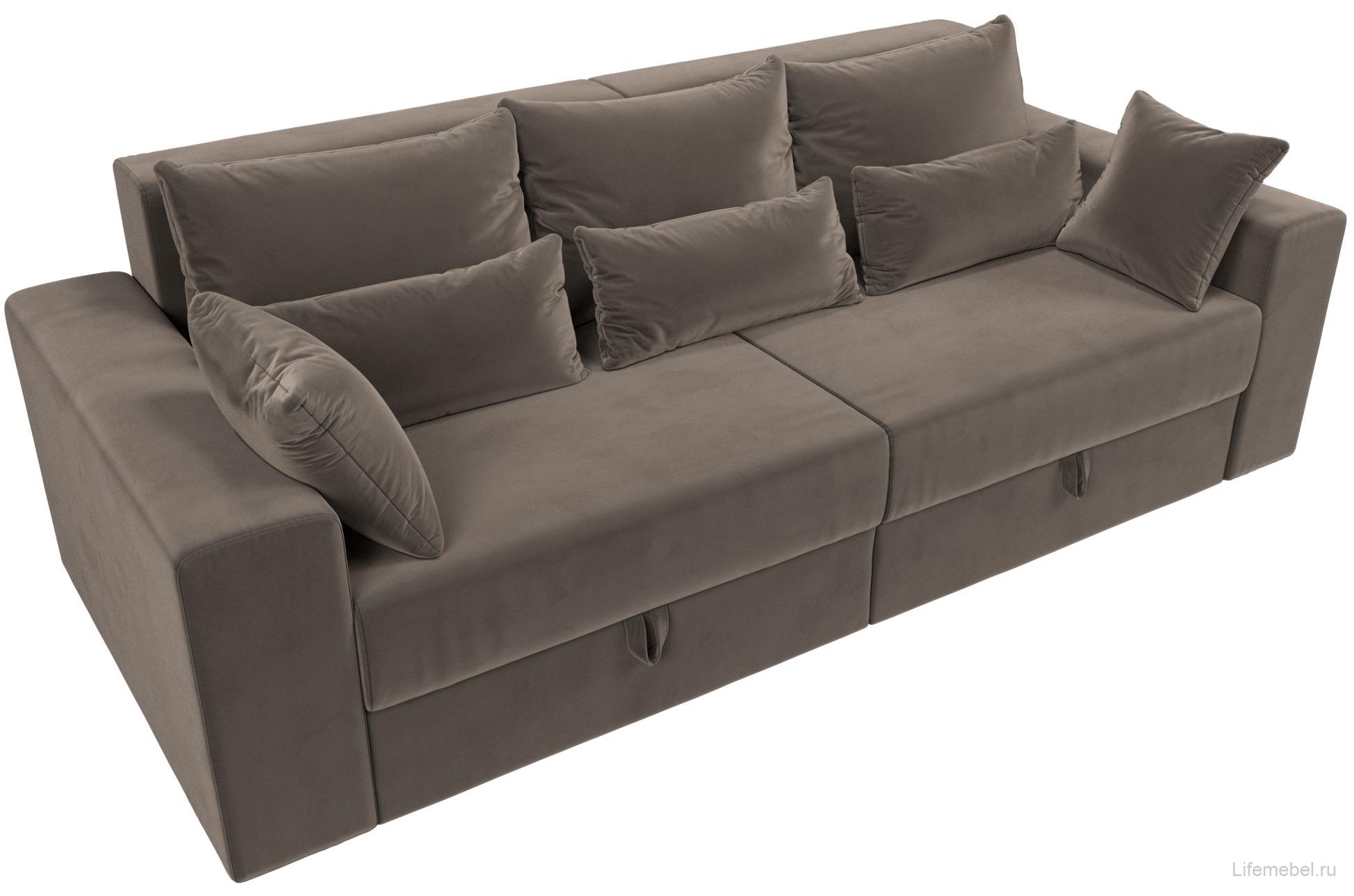 Диван Мэдисон велюр коричневый