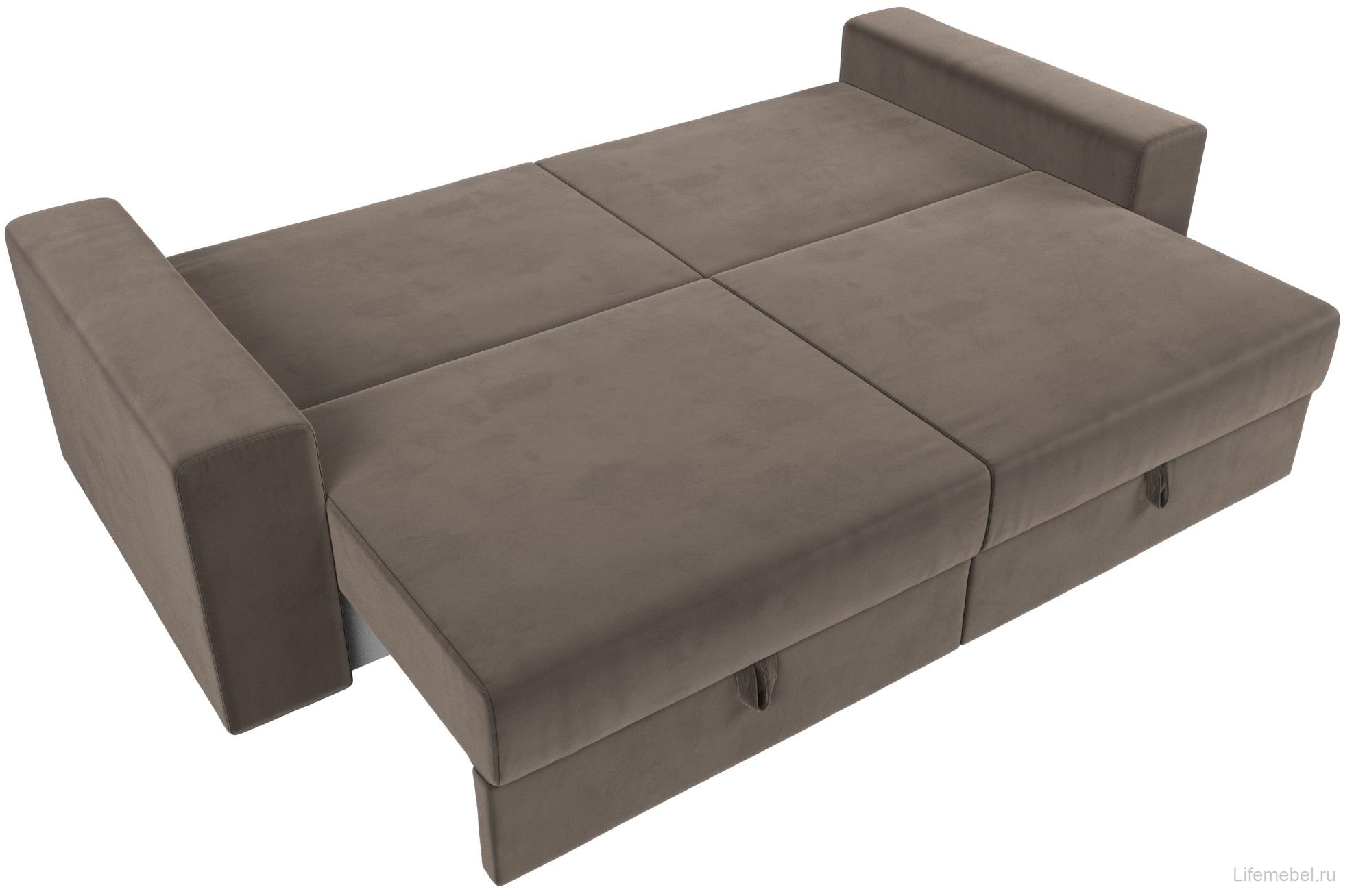 Диван Мэдисон велюр коричневый