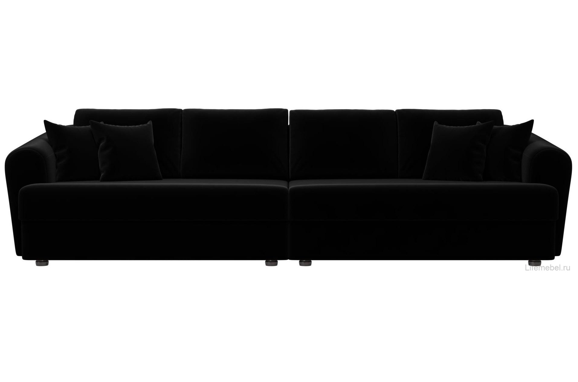 Диван Милтон велюр черный