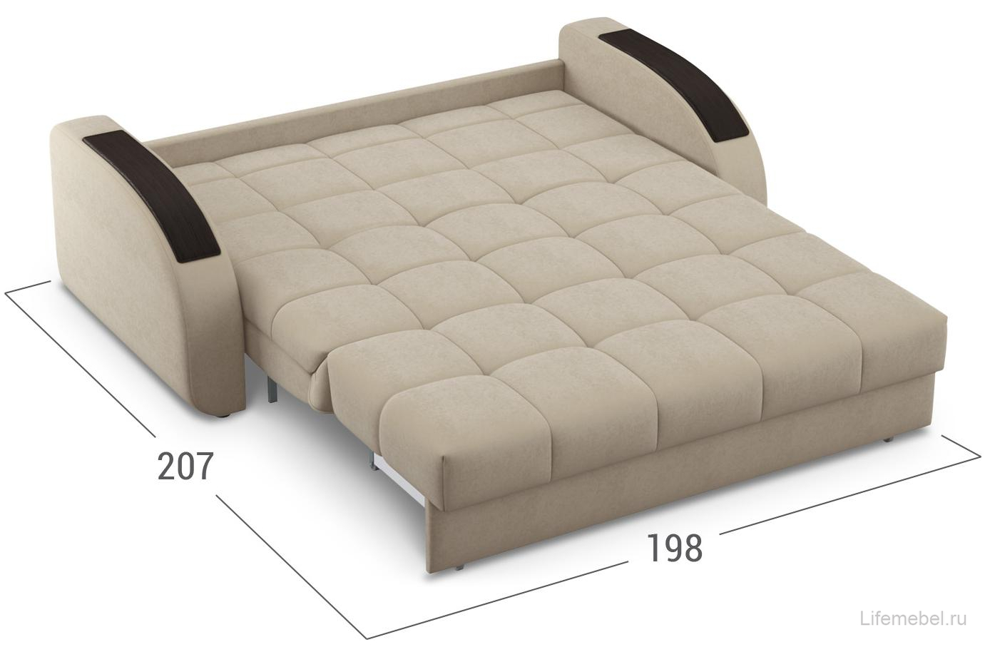 Диван Moon Family 109 Н30С Lux v1+(2)65 н 004787 бежевый 74-70