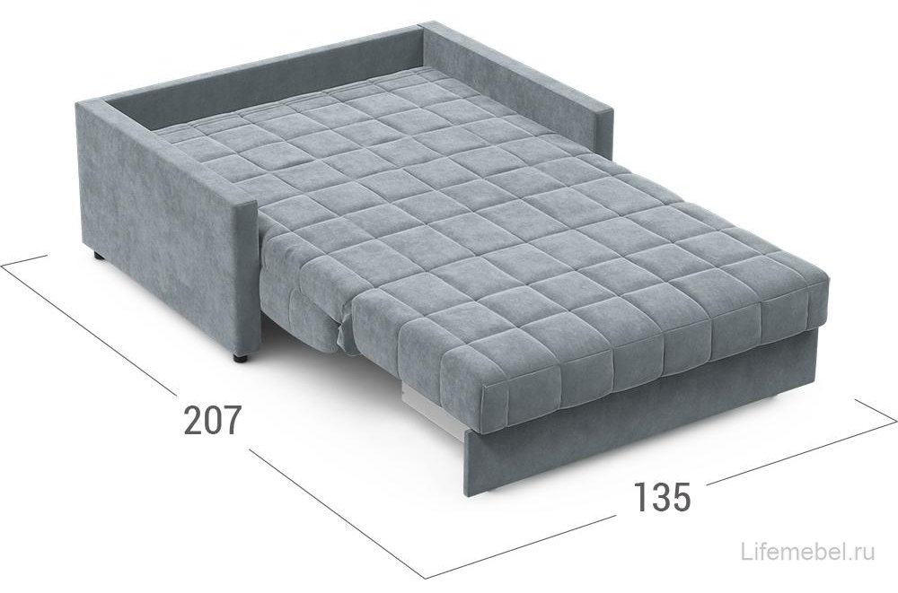Диван Moon Family 134 велюр коричнево-бежевый 48-17