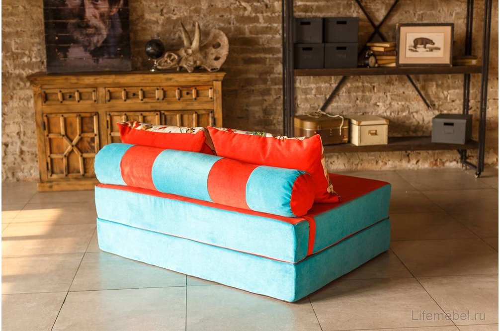 Диван PuzzleBag XL бирюзовый