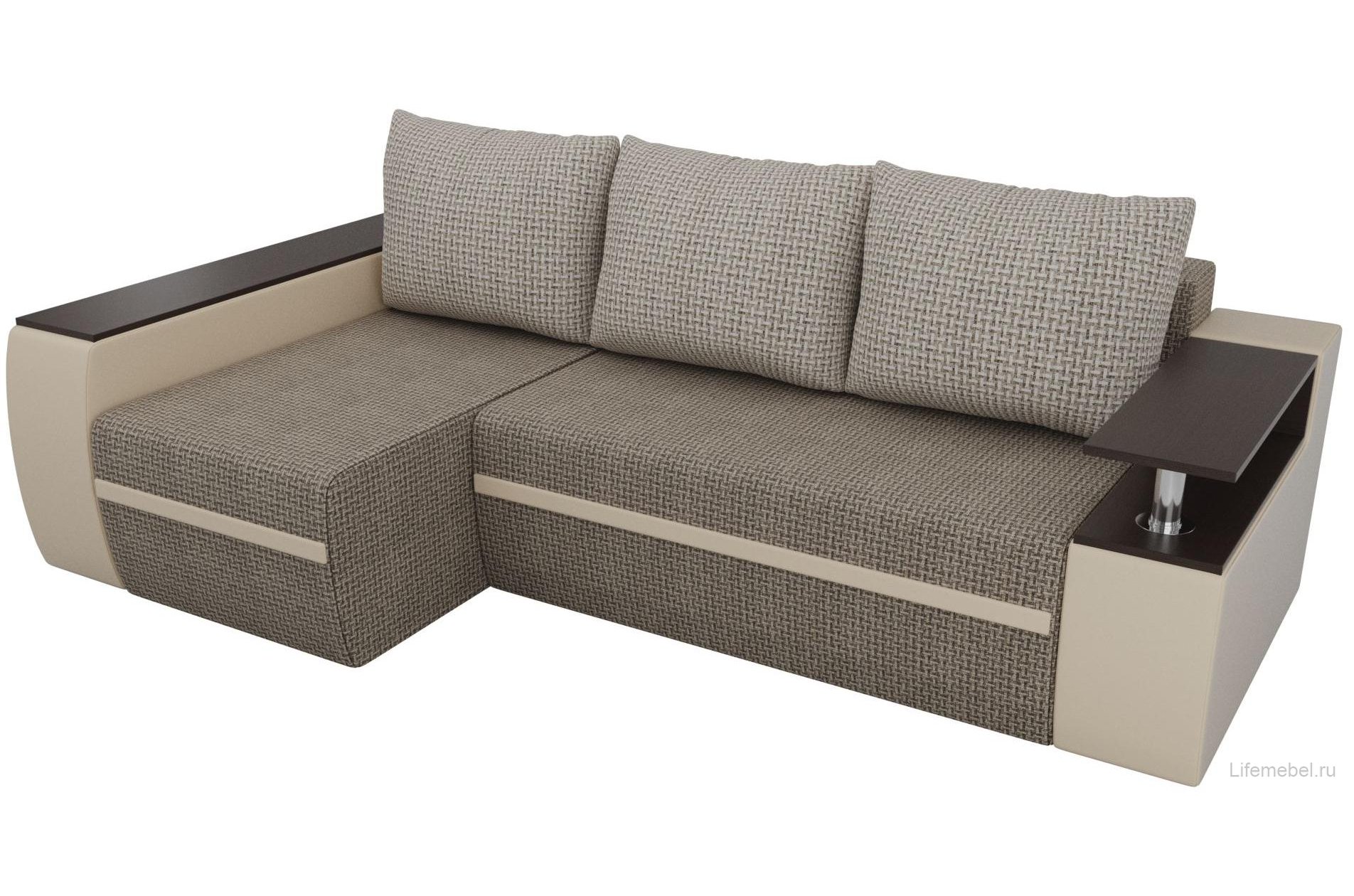 Диван угловой Майами левый корфу 03 / эко кожа бежевая