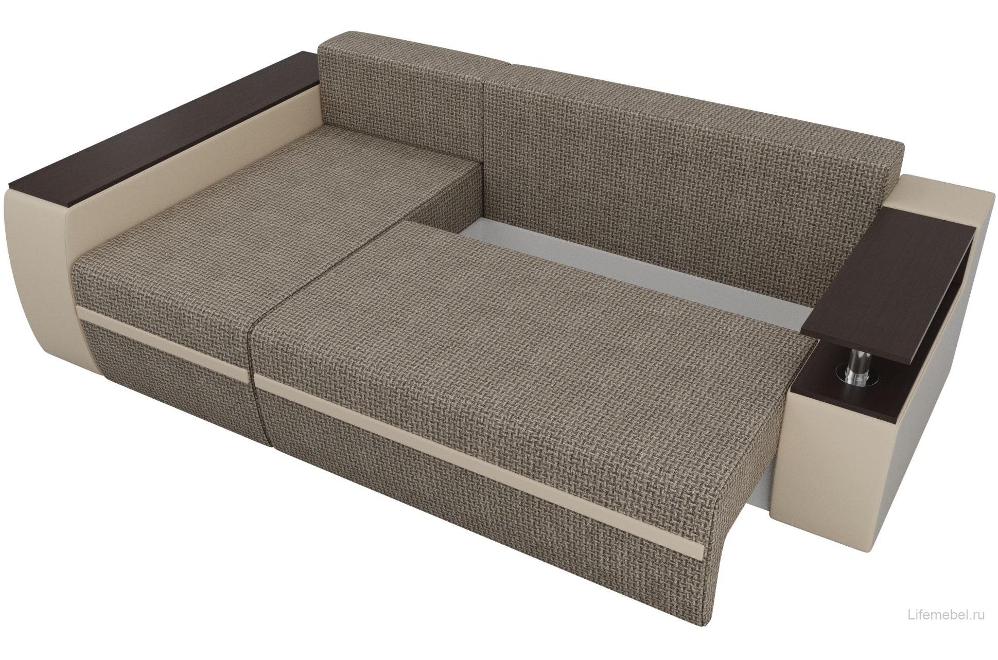 Диван угловой Майами левый корфу 03 / эко кожа бежевая