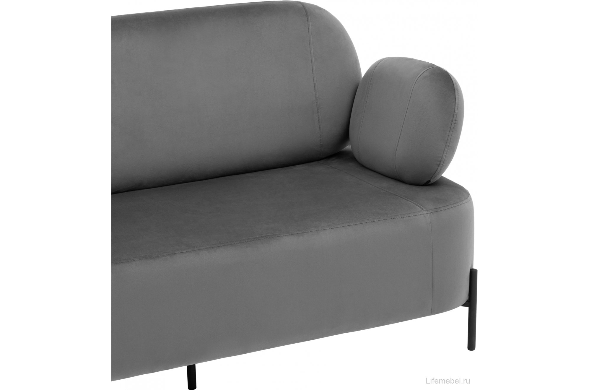 Диван Уно серый велюр