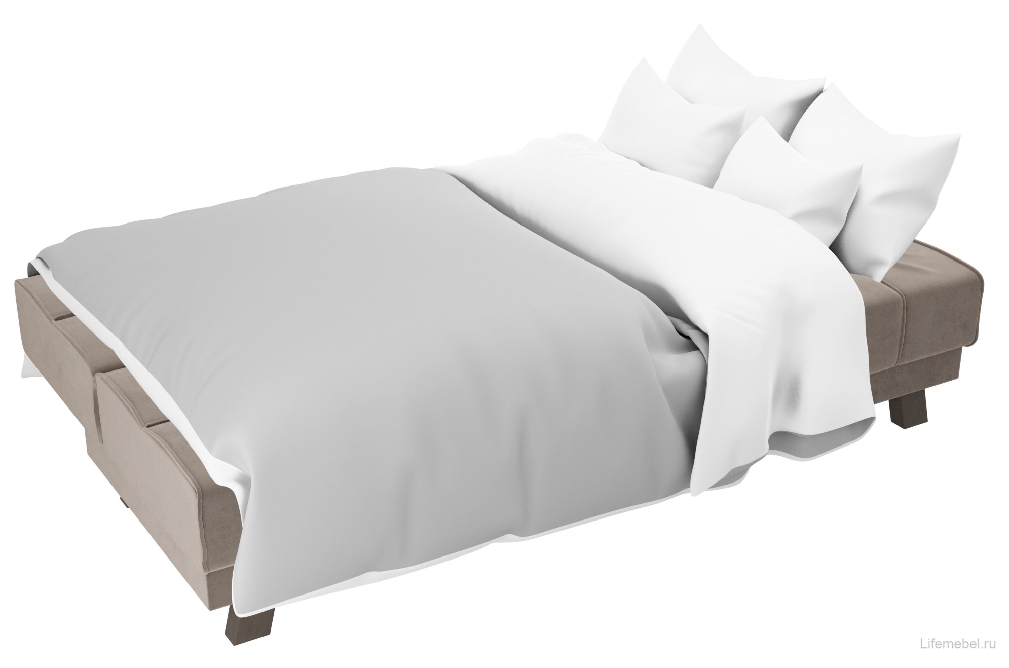 Диван Винсент велюр коричневый прямой