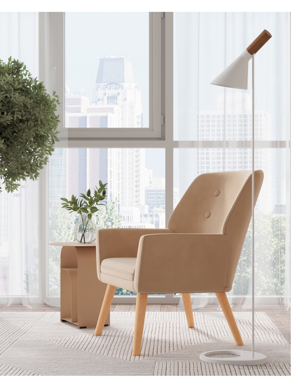 Кресло Райт мокка