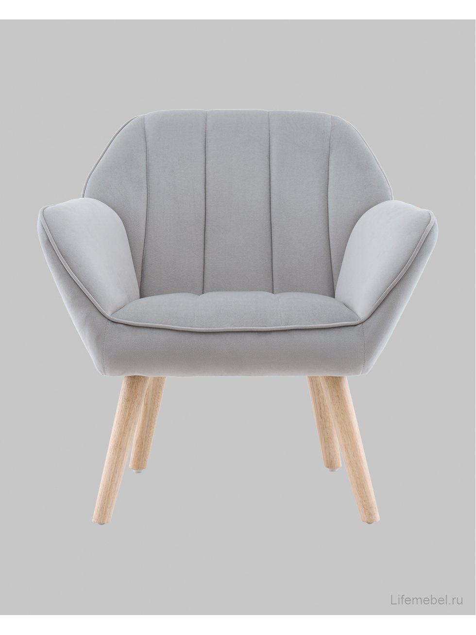 Кресло Руди серебристый