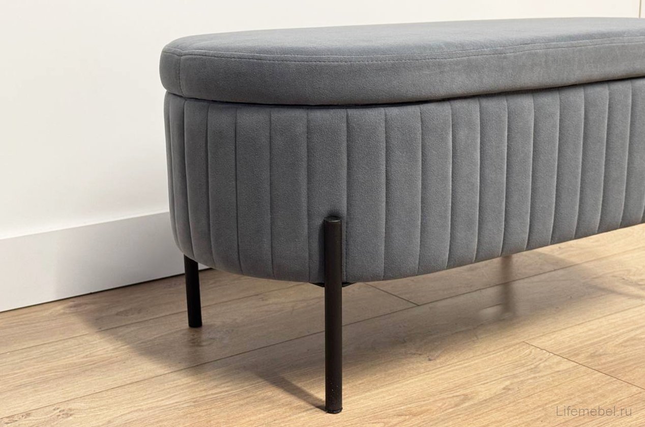 Пуф Винни графит (велюр)