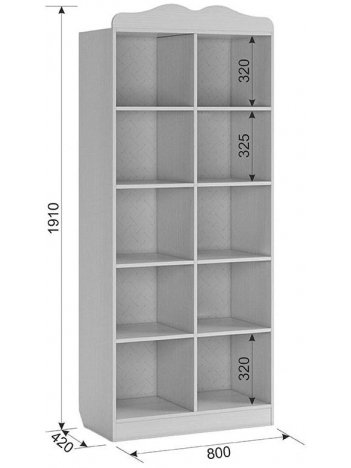 Стеллаж Фэнтези MDF-03.1747 белый рамух Стеллаж Фэнтези MDF-03.1747 белый рамух