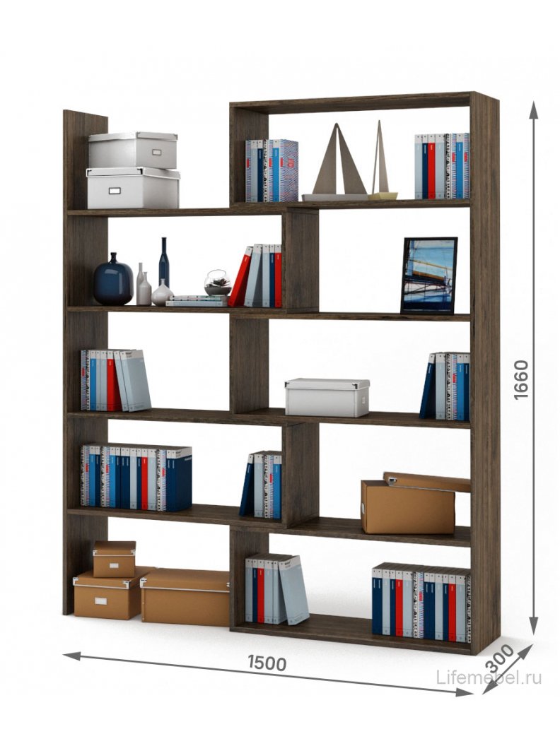 Стеллаж Фрегат-1 дуб апрель тёмный