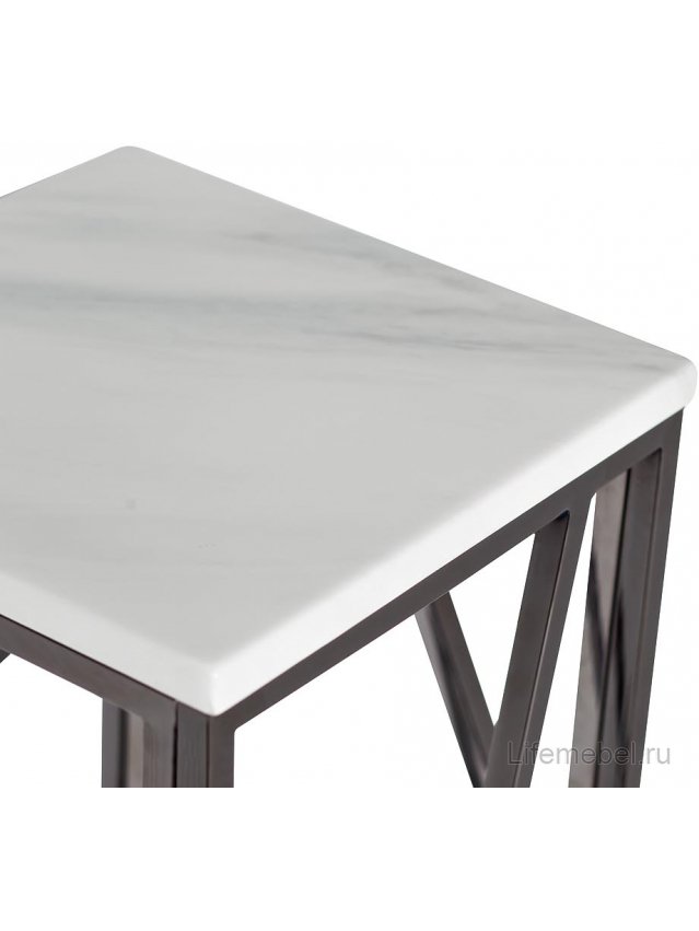 Цветочница 47ED-FS015BLSM искусственный мрамор / темный хром