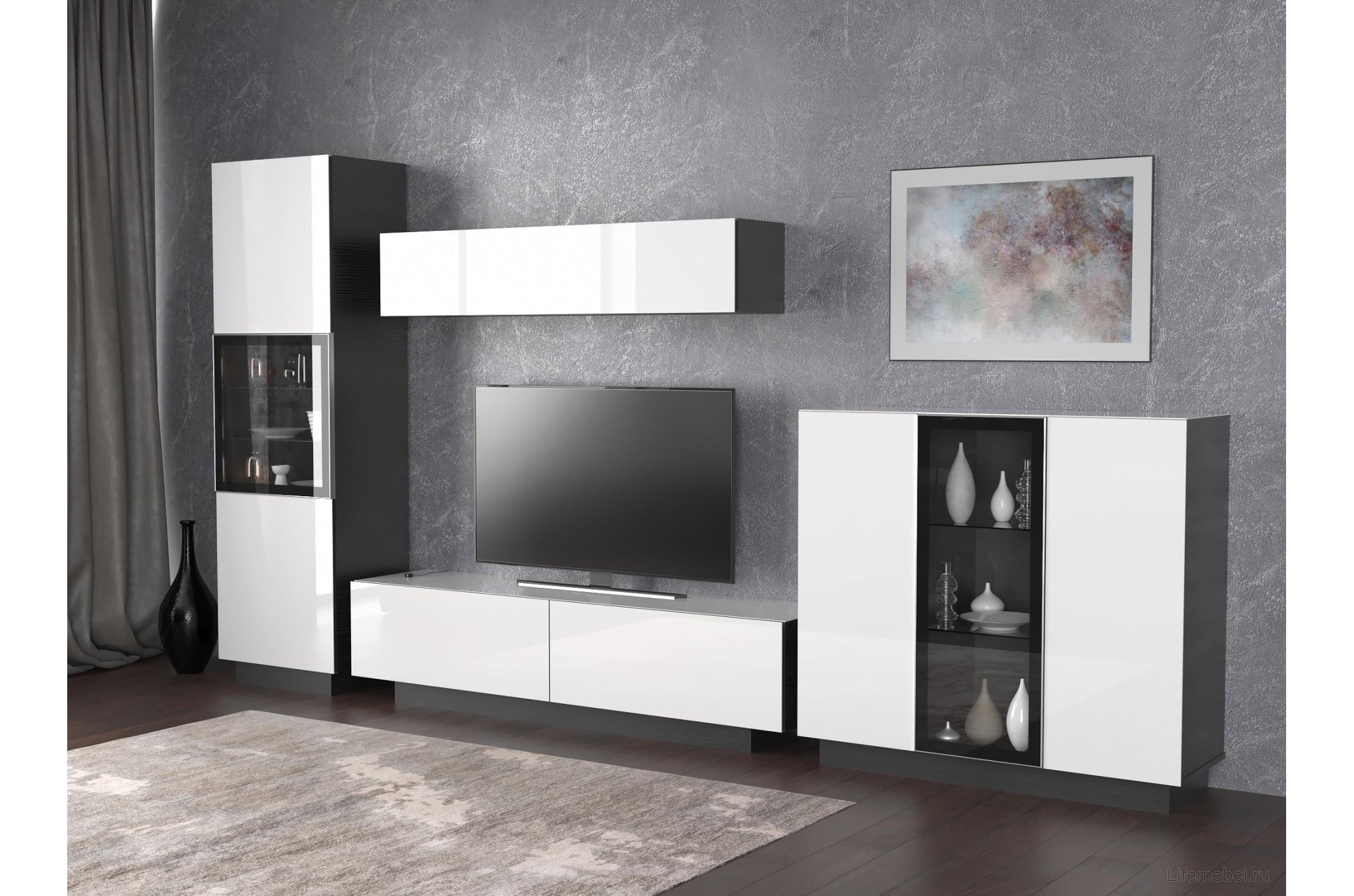 ТВ-тумба MD 650.01.31-31 черный / белоснежный