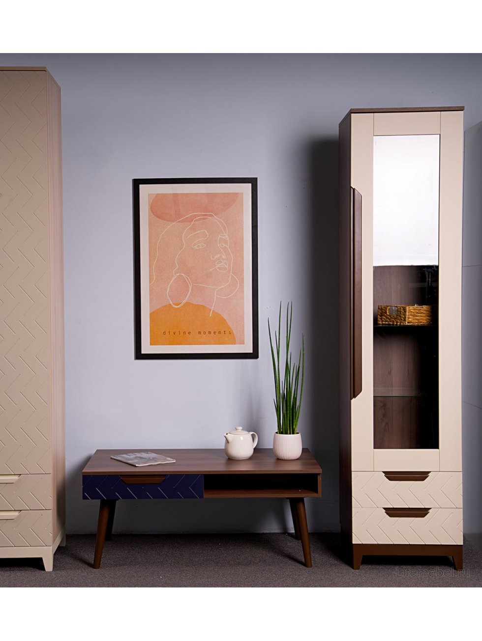 Витрина Сканди бежевая