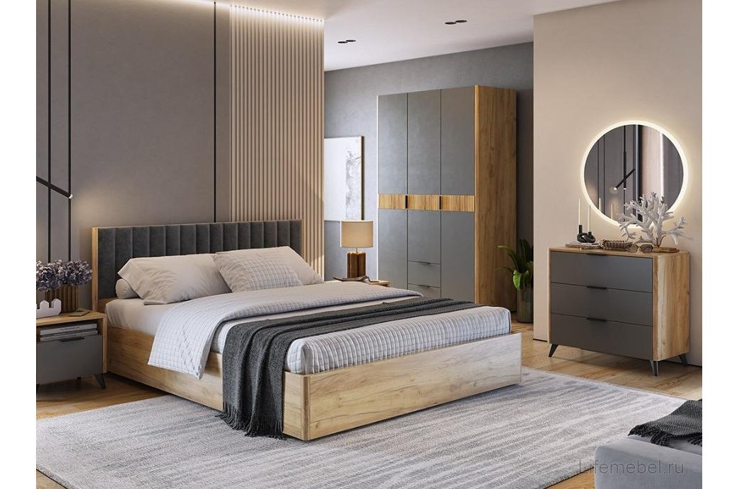 Комод Адам дуб крафт золотой/графит