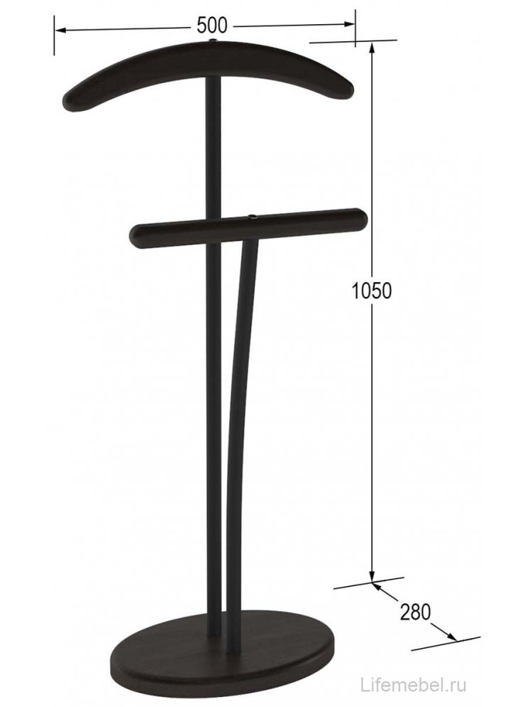 Напольная вешалка Калифорния венге / черный