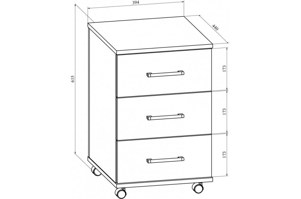 Тумба ОФ-22 блэквуд сатиновый Тумба ОФ-22 блэквуд сатиновый