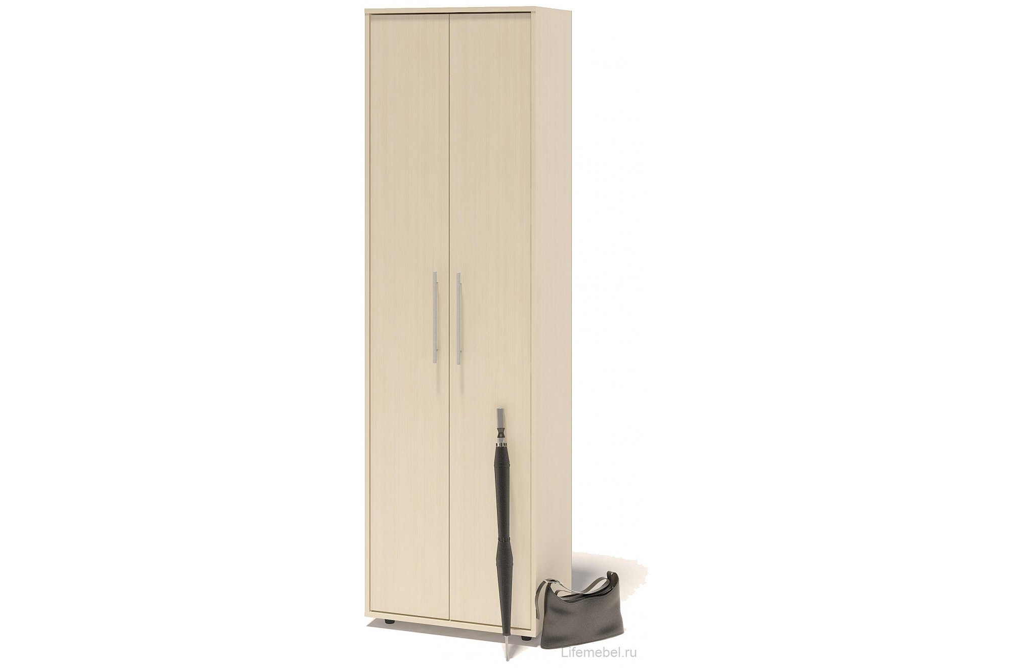 Модульная прихожая ШО-1 + ПЗ-3 + ТП-2 беленый дуб комплектация 6