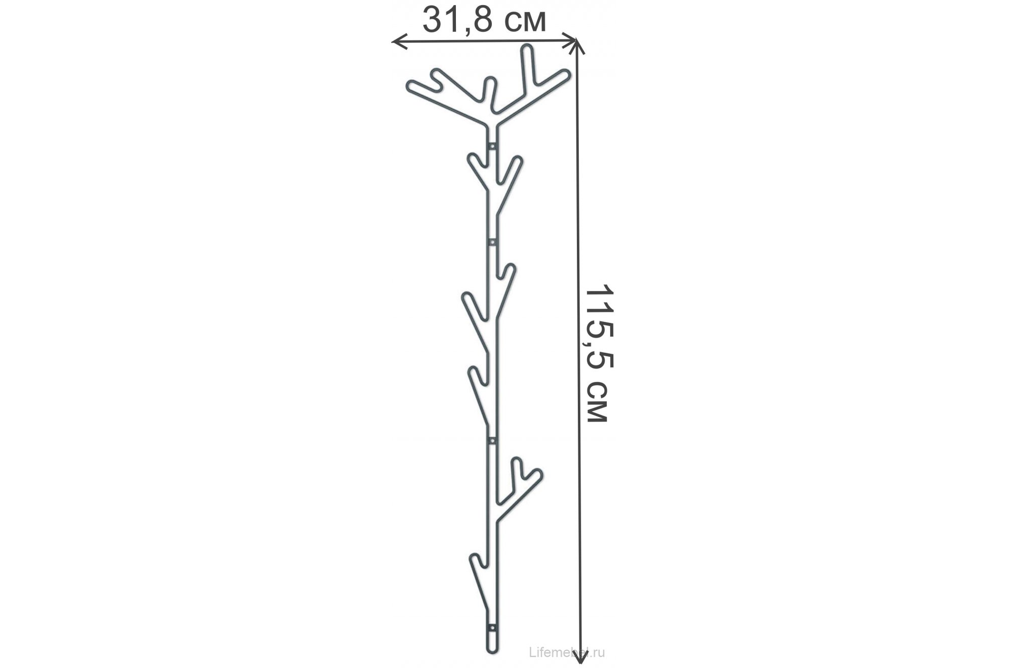 Настенная вешалка Sheffilton SHT-WH37 антрацит