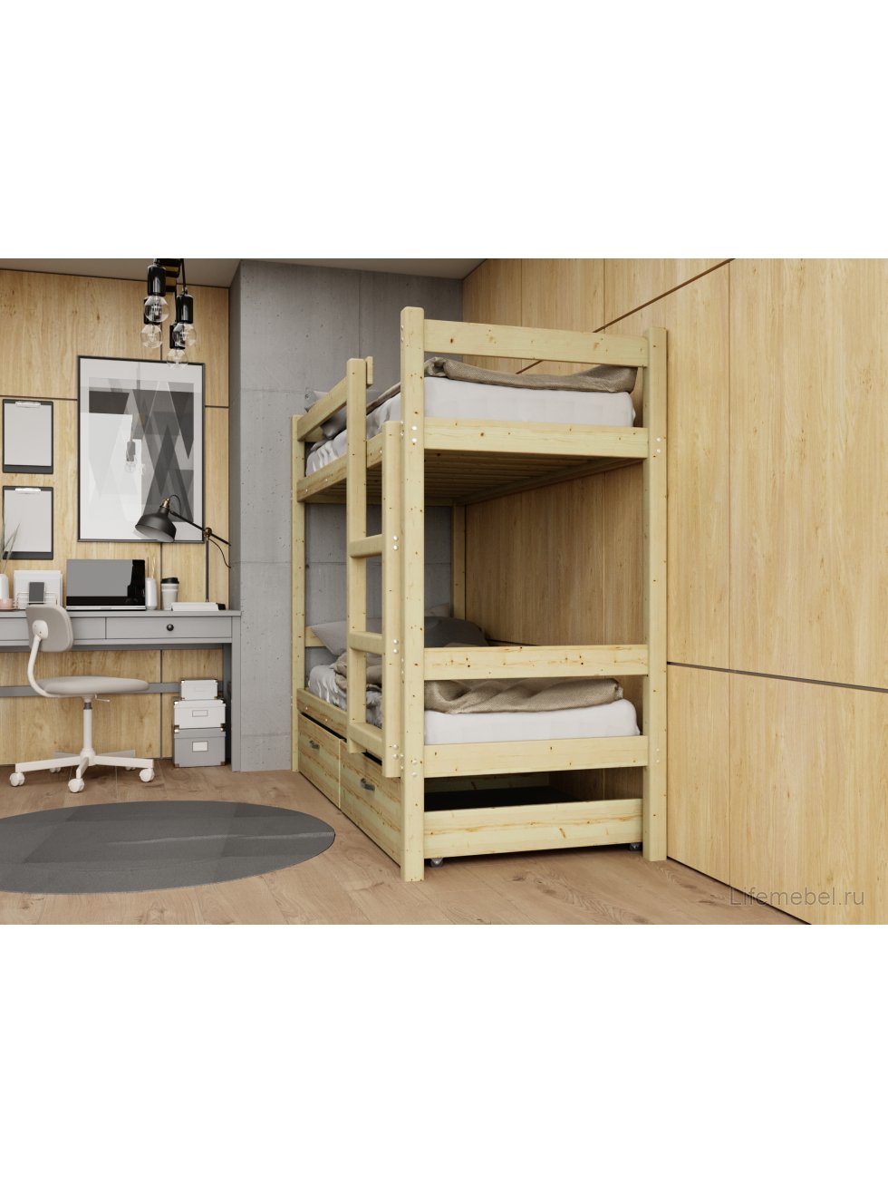 Двухъярусная кровать Алита 80х190