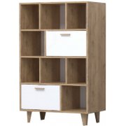 дуб крафт золотой / белый глянец