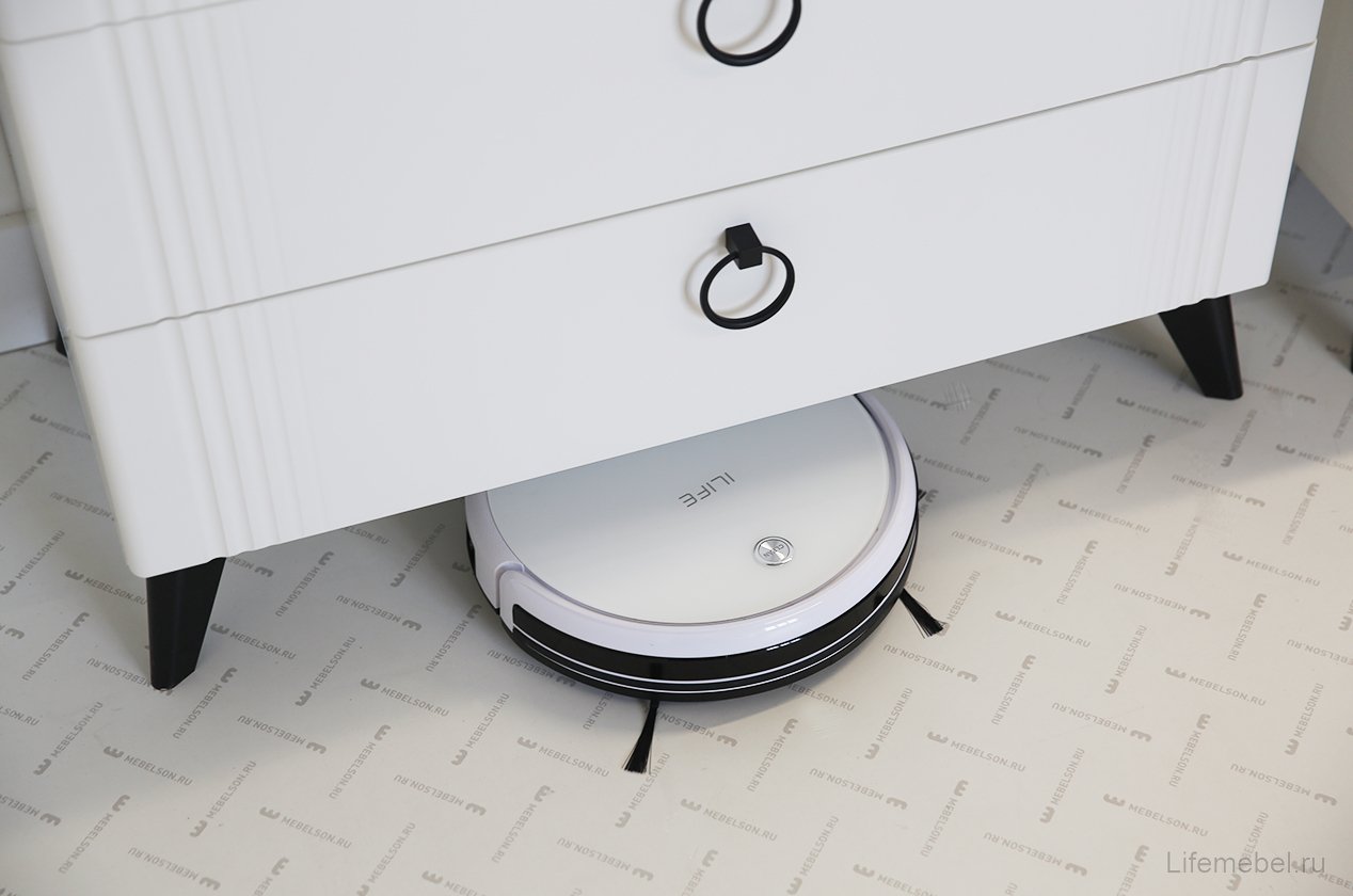 Комод Ева белое дерево / белый матовый