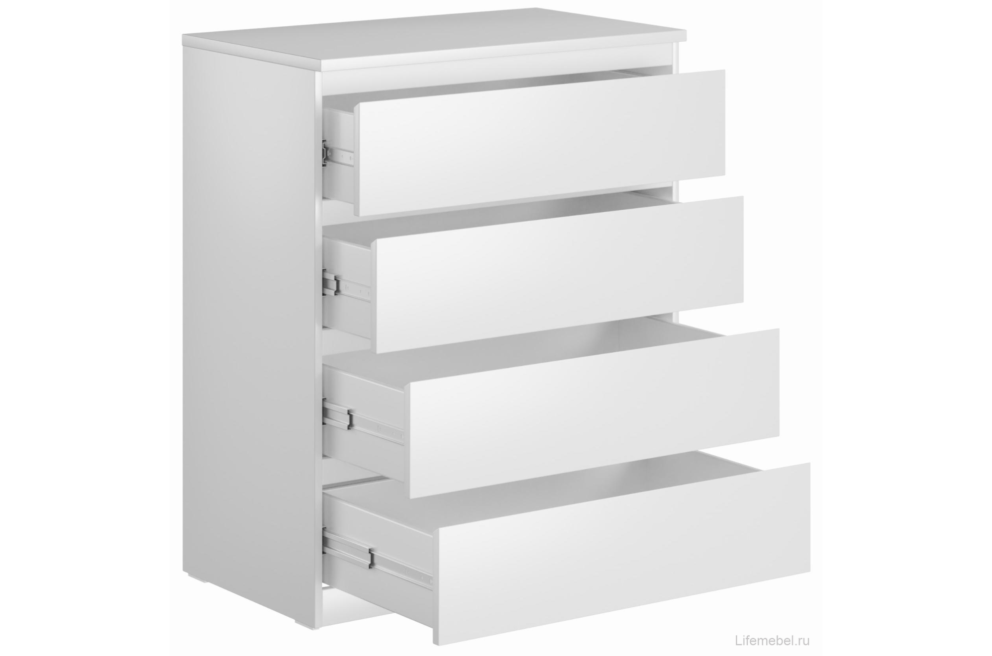 Комод Мальта 80х99 4 ящика белый