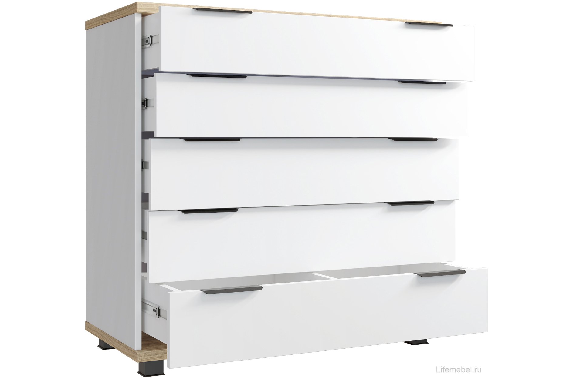 Комод Скайлайт СЛ-11К блэквуд ячменный / белый / меренга