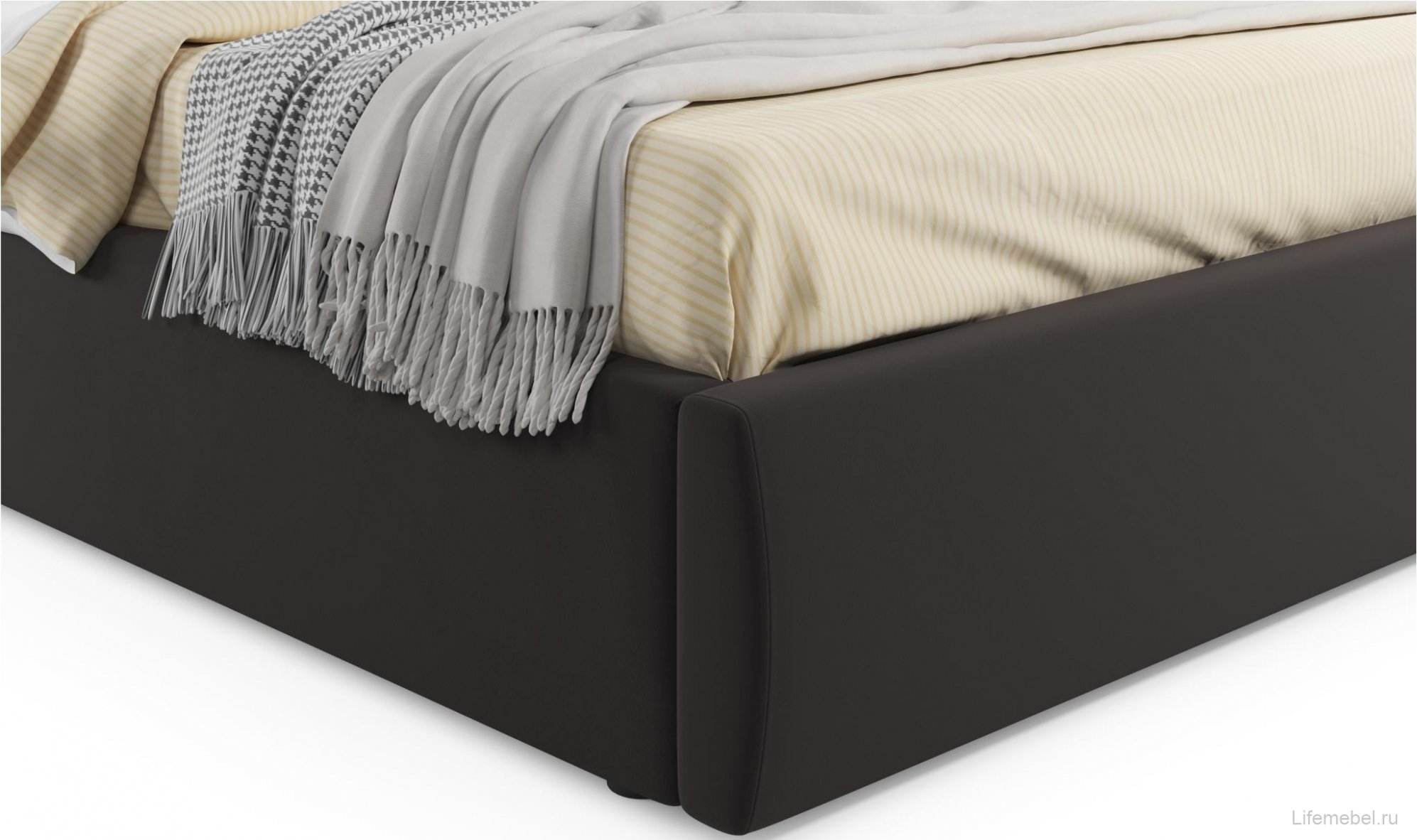 Двуспальная кровать Verona 160х200 с ПМ велюр шоколад