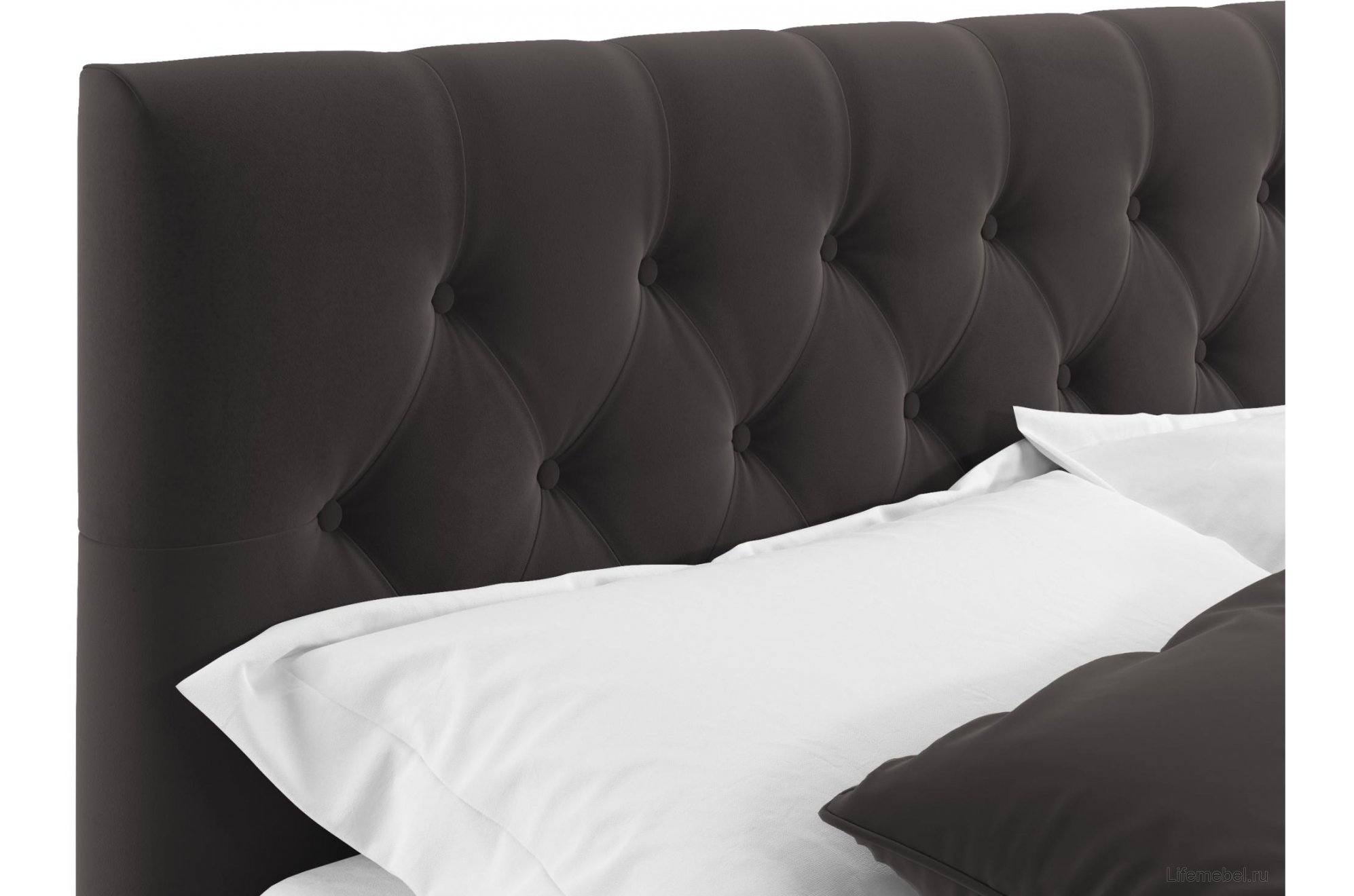 Двуспальная кровать Verona 180х200 с ПМ велюр шоколад