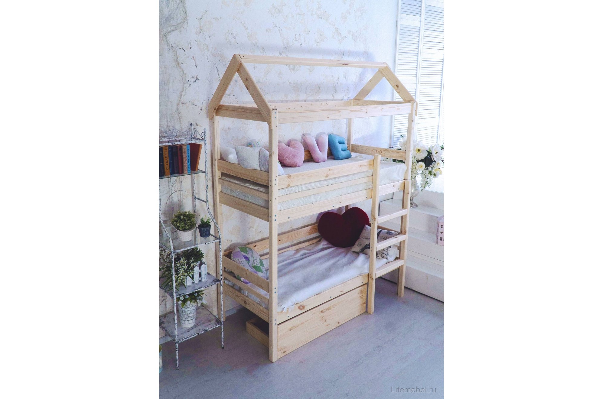 Двухъярусная кровать Джули 80х160 с матрасом