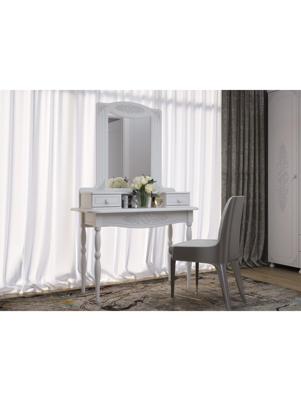 Консольный столик Ассоль АС-36 белое дерево