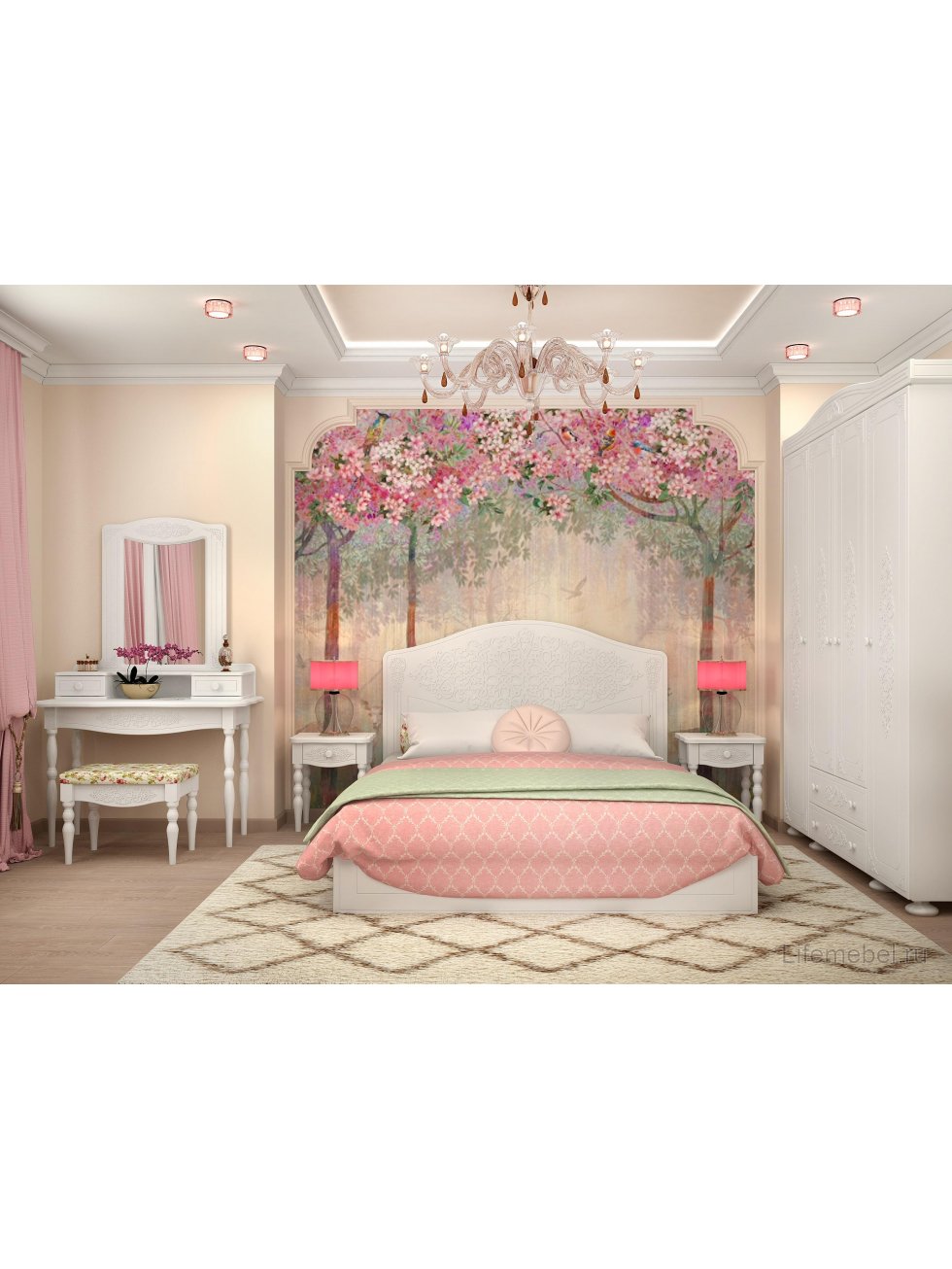 Консольный столик Ассоль АС-36 белое дерево