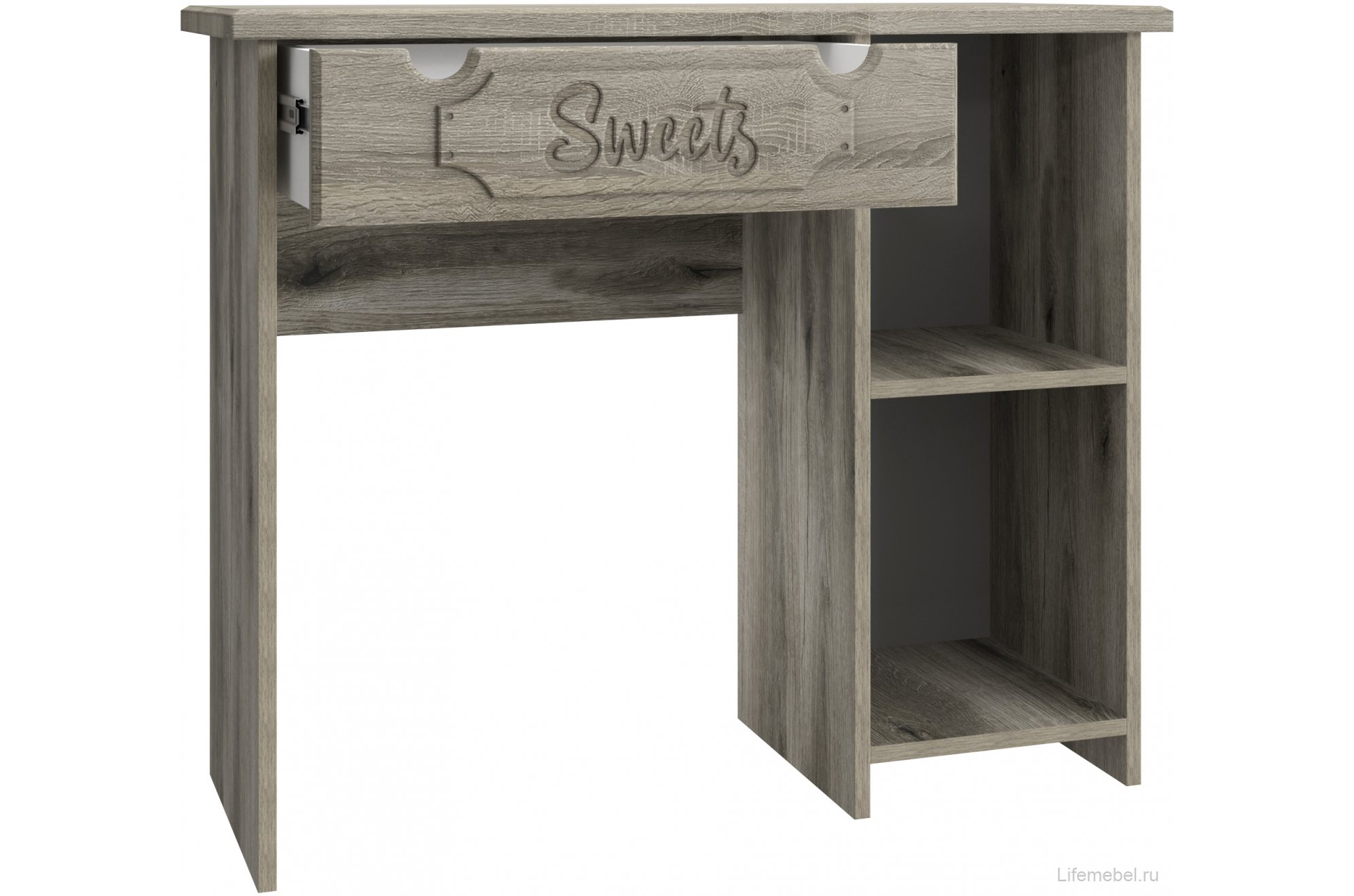 Туалетный столик ДримСтар ДС-2 дуб эвок / дуб сонома темный