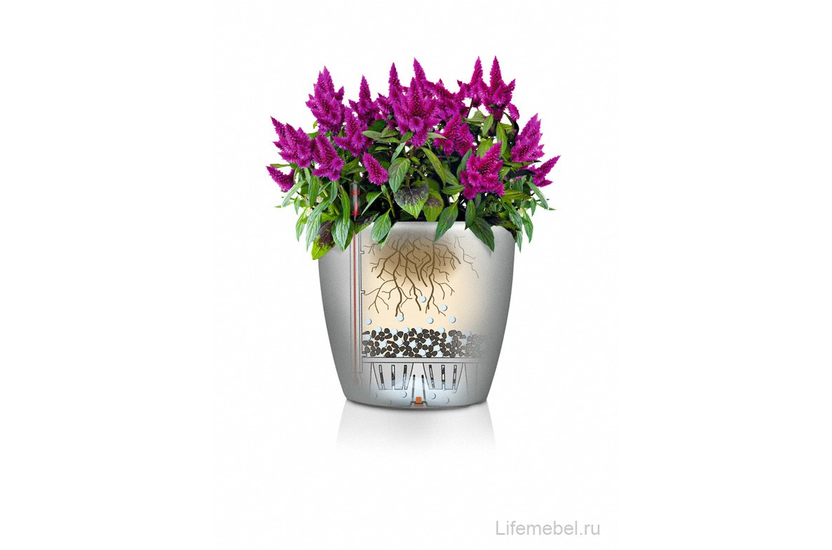 Кашпо Lechuza 13224 CLASSICO Color 35 серый