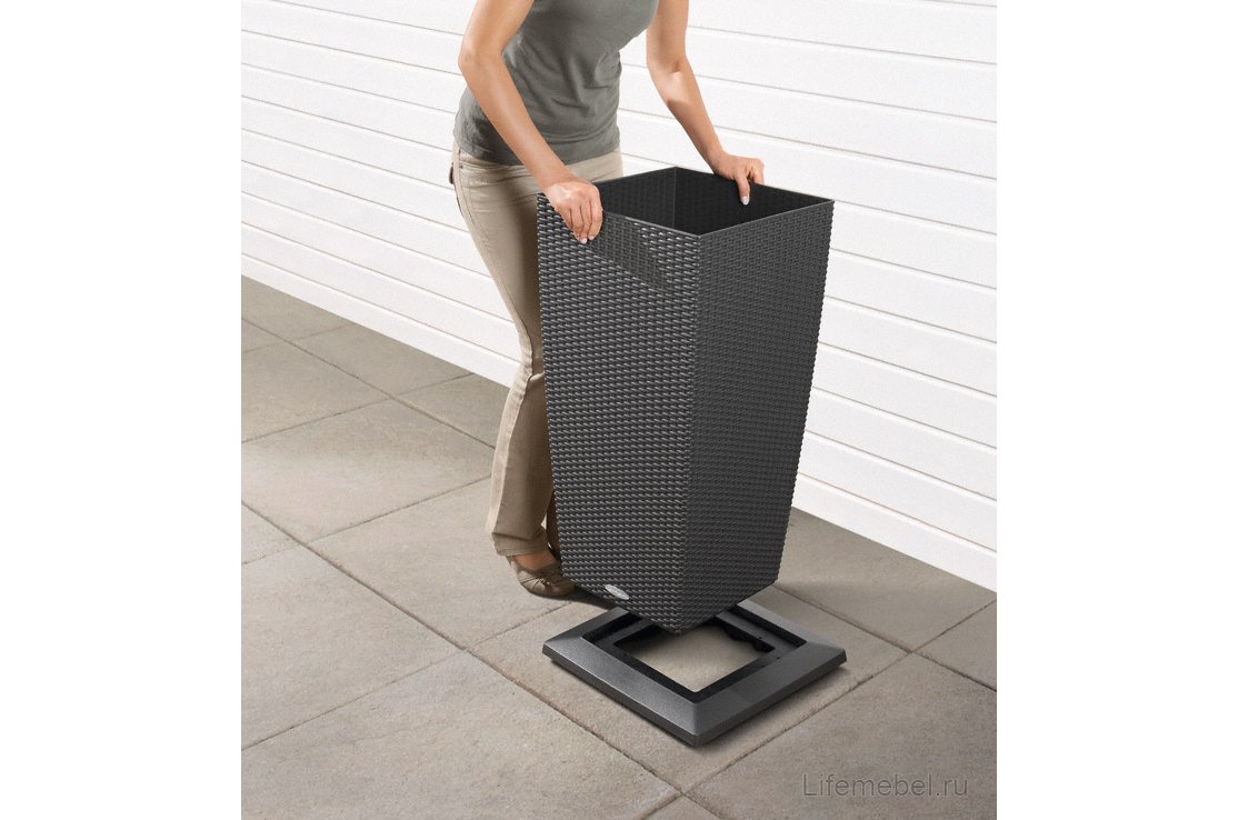 Кашпо Lechuza 15242 CUBICO Cottage 40 Гранит